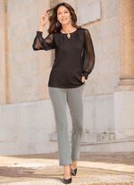 Broek met trendy pied-de-poule-patroon 