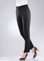 Jerseybroek met gestikte plooien 