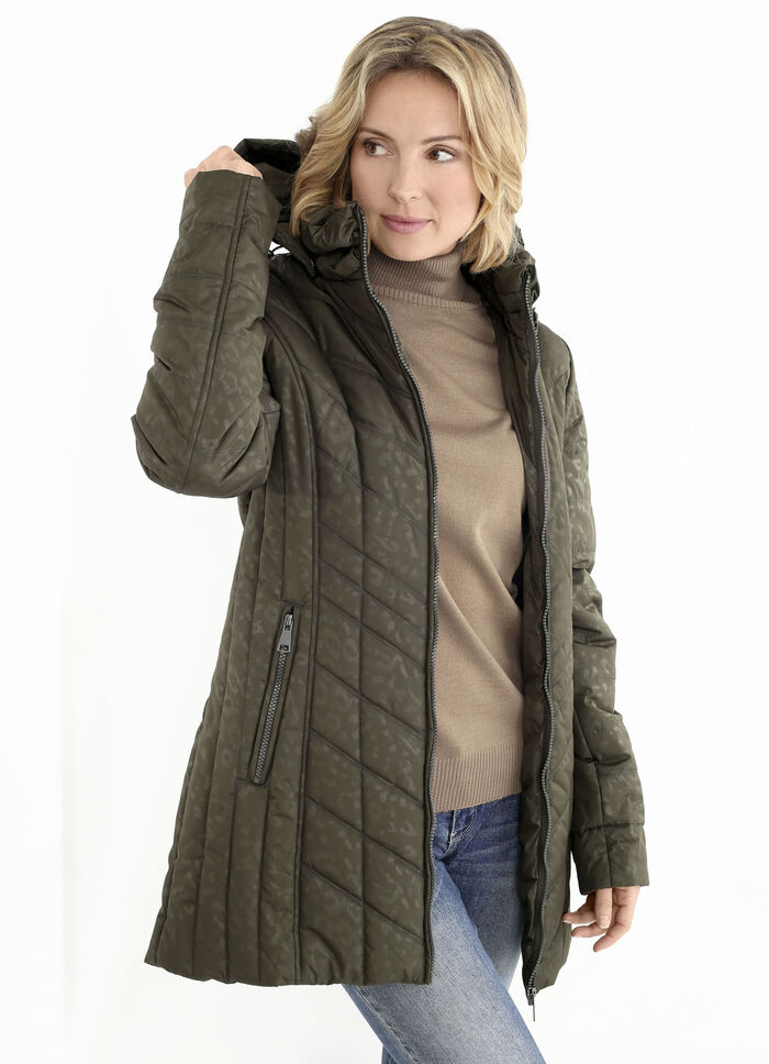 Lange jas met roofdierdessin 