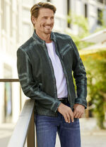 Leren kort jasje van &ldquo;Jilani&rdquo; 