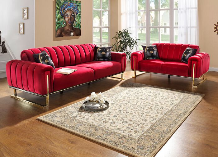 Vrij in de kamer plaatsbaar gestoffeerde meubels met stabiel metalen onderstel BORDEAUX