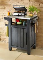 BBQ tafel Unity met RVS werkblad 