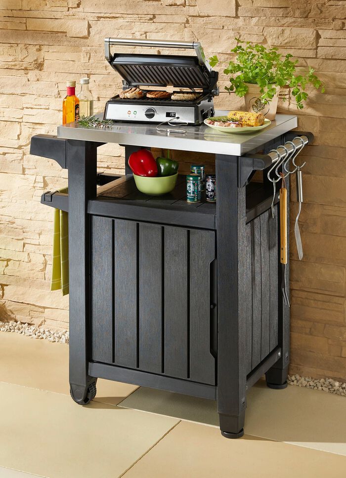 BBQ tafel Unity met RVS werkblad 