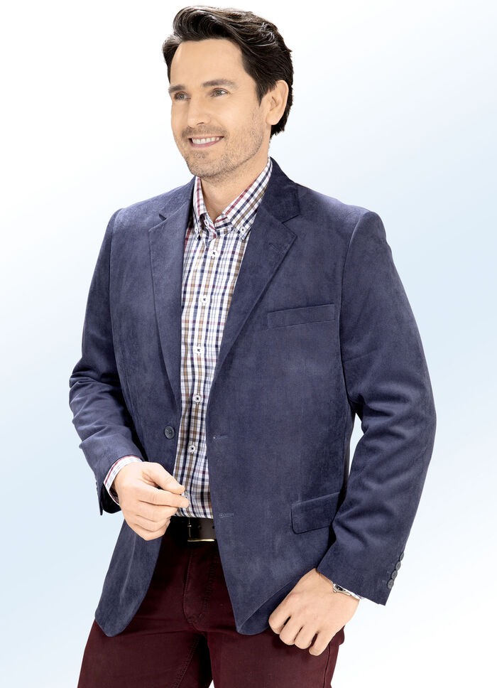 Single-breasted jasje in 2 kleuren MARINE