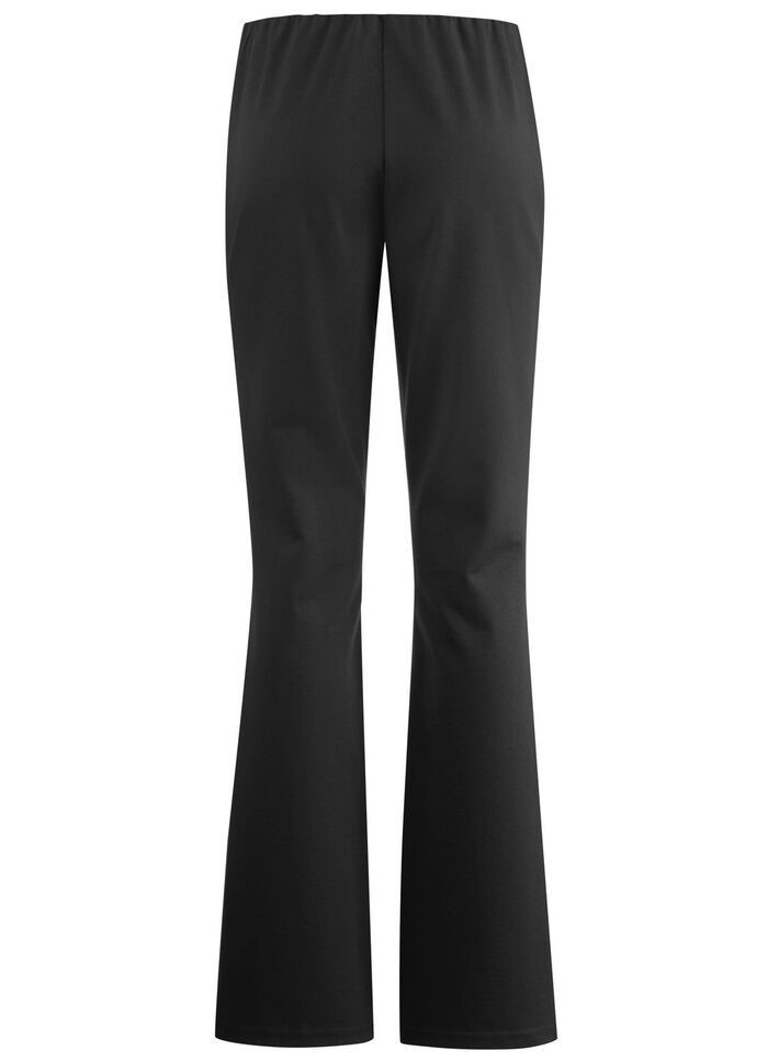 Jerseybroek met uitlopende enkels ZWART