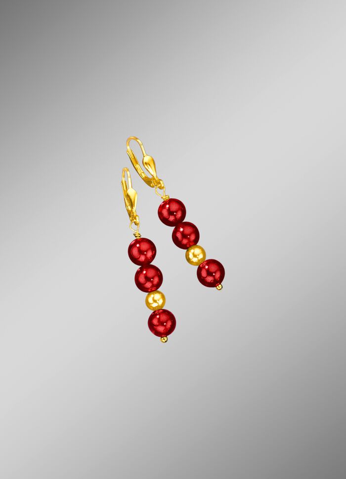 Oorbellen, echte granaat 