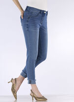 Jeans met fonkelende strass steentjes JEANSBLAUW