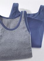 Drie-pack sportjacks in fijne rib, uni 