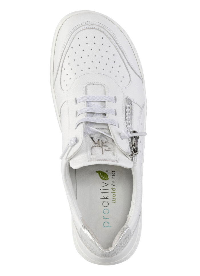 Ranger-sneakers met perforatie WIT-ZILVER