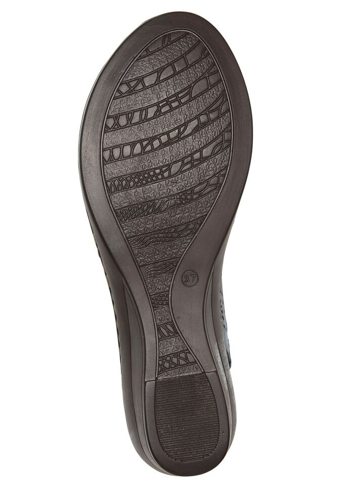 ELENA EDEN, zomerse damessandalen, breedte G, van leer JEANS