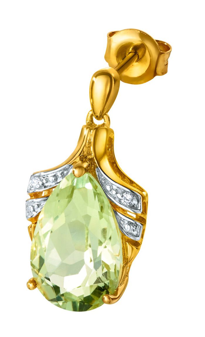 Oorknopjes met een druppelvormige amethist 