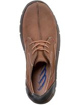 Veterlaars van nubuckleer BRUIN-ZWART