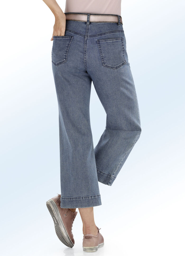 Jeans culottes in 5-pocket model JEANSBLAUW