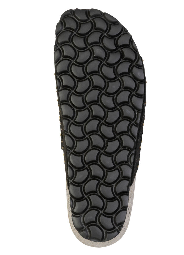 ELENA EDEN, lichte damesmuiltjes, breedte G, met leren voetbed SCHWARZ