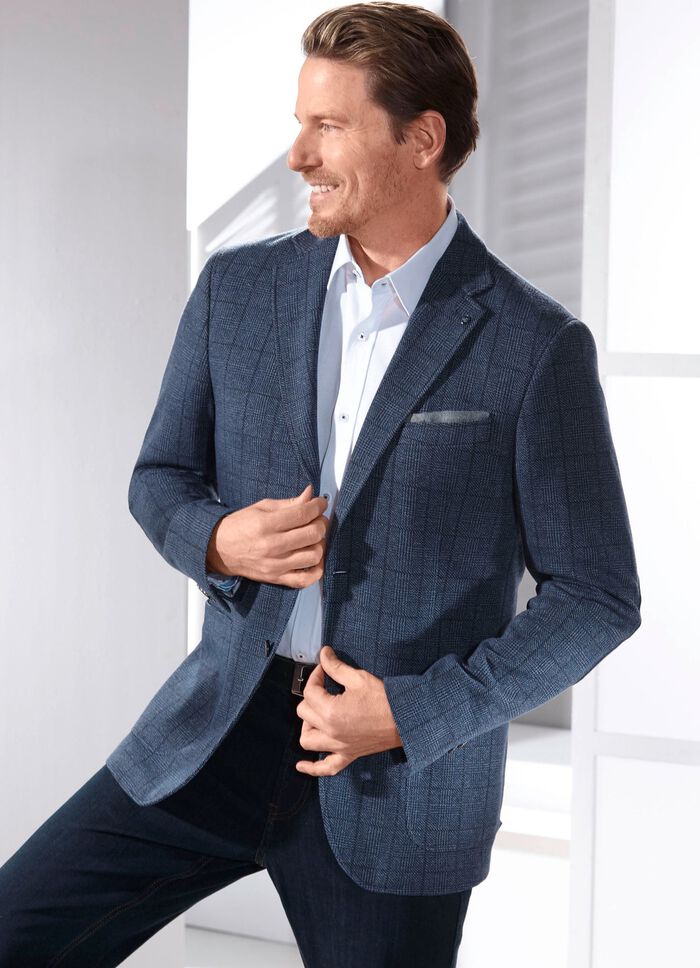 Jas in 2 kleuren MARINEBLAUW GEBLOKT