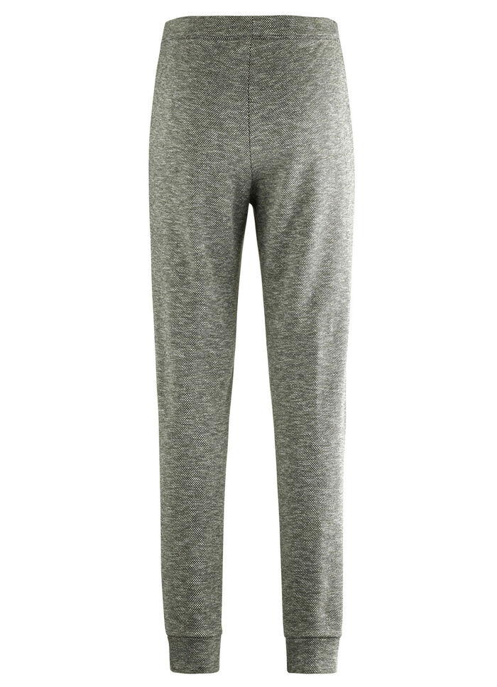 Gebreide broek OLIJF-ZWART