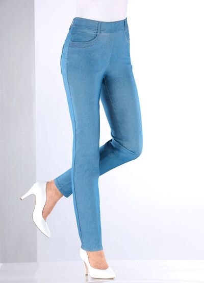 Broek in denimlook 