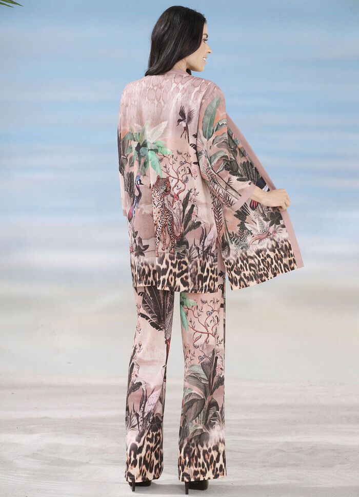 Laurina blousejasje met briljant kleurenprintdesign 