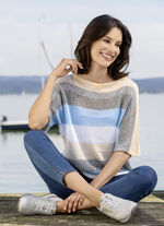 Trui in een garenmix met een glanzend effect 