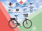 Stads-e-bike met comfortfuncties van Telefunken WIT