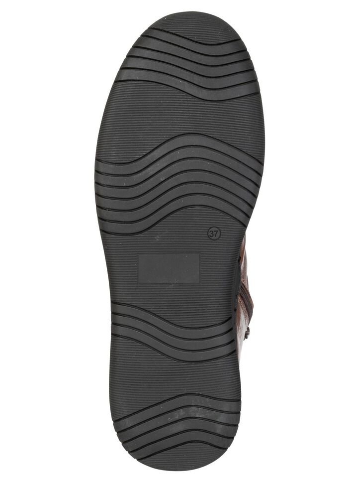 Gemini, modieuze dameslaarzen, winterschoenen, breedte G, met uitneembaar voetbed MOKKA