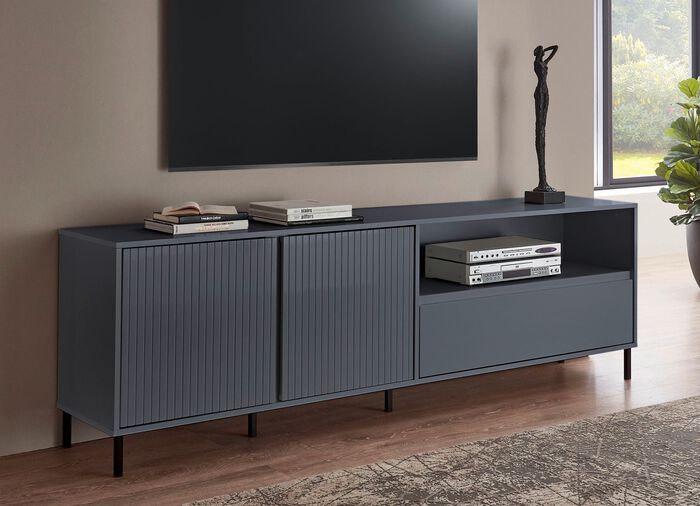 TV-longboard met uitgebreide gegroefde voorkant 