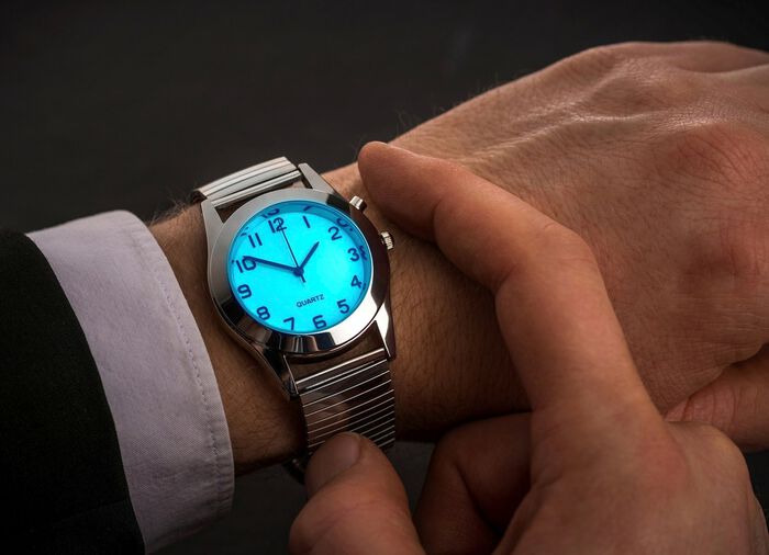 Horloge met stretchband 