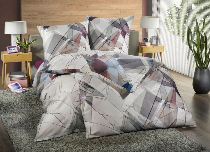 Beddengoedset in Mako satijnkwaliteit TAUPE