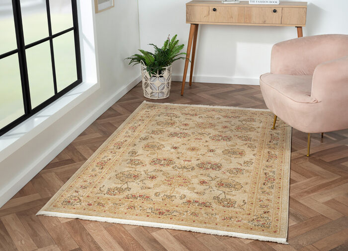 Brug en tapijten met oosterse uitstraling CREME