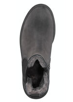 Trendy enkellaarsjes met behaaglijke voering van lamsleer GRIJS