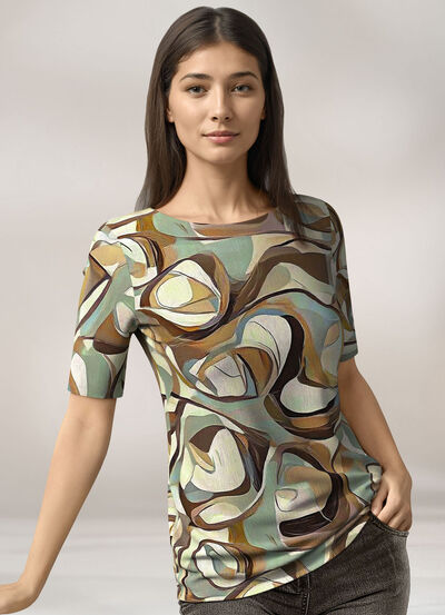 Shirt met all-over print 