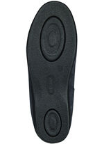 ELENA EDEN pantoffels met voering van echte schapenvacht MARINE-LICHTGRIJS