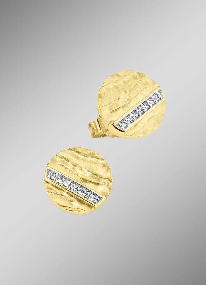 Oorbellen met synth. zirkonia 