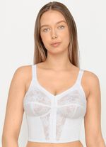 Susa bh in lang model, met sluiting vooraan WIT