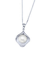 Kettinghanger met zoetwaterparels, met pantserketting 
