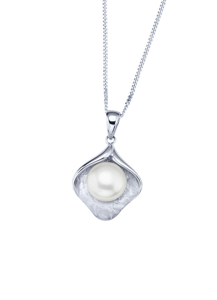 Kettinghanger met zoetwaterparels, met pantserketting 