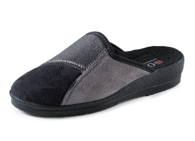 Klassieke damespantoffels, breedte H, in een textielmix 