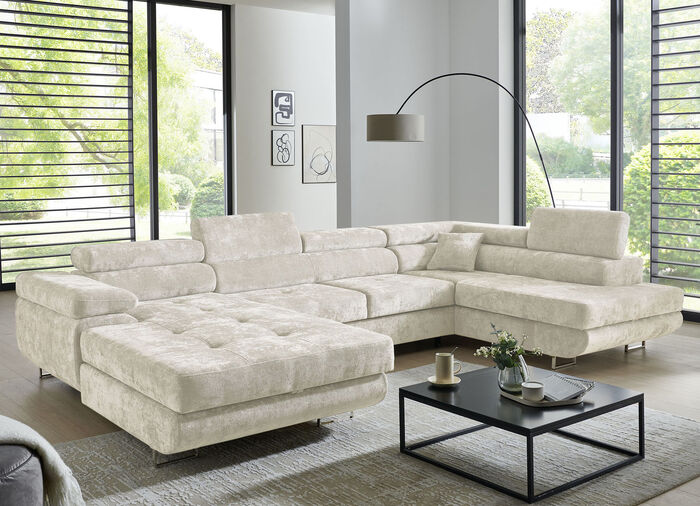 Woongedeelte met bedfunctie en bedstee CRÈME