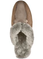 ELENA EDEN pantoffels met voering van echt lamsleer TAUPE