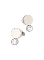 Titanium oorknopjes met synthetische zirkonia 