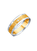 Tweekleurige trouwring 