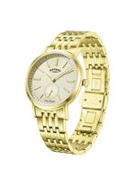 Roterend quartz herenhorloge met roestvrijstalen bandkast 