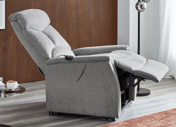 TV-fauteuil met motor en sta-op-hulp GRIJS