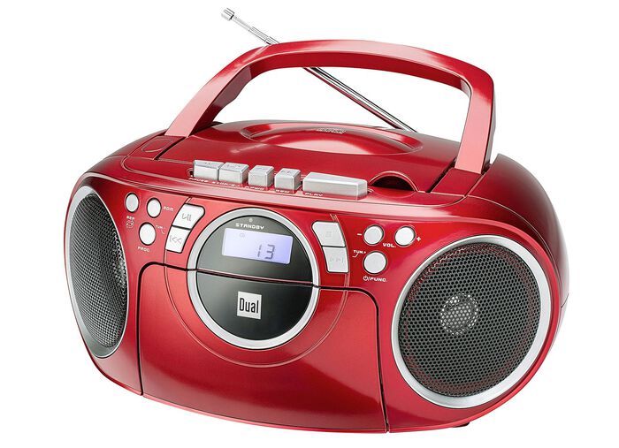 Dubbele P70 CD/radio/cassettespeler ROOD