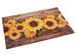 Deurmat met zonnebloemmotief 