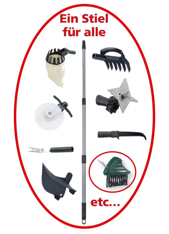 Voegborstel met voegdorn en telescoopsteel 