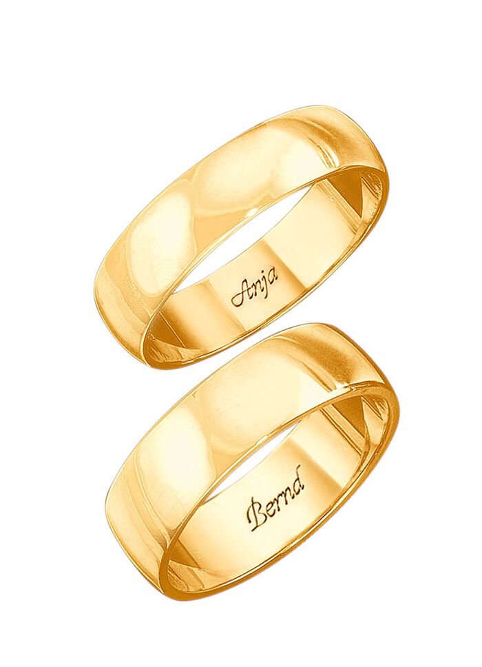 Zware, glanzende trouwring 