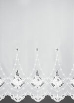 Lange venstervitrage met universele railband 