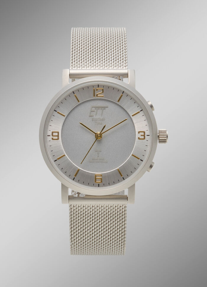 ETT radio-solar-partnerhorloge in titaniumlook