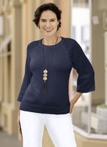 Trui met raglanmouwen in opengewerkt design MARINE